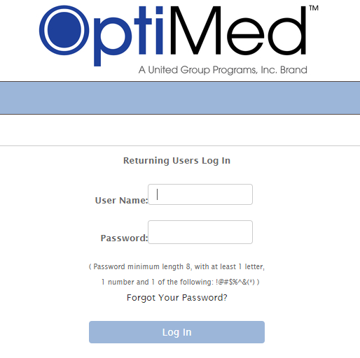 Optimed Provider Portal Login